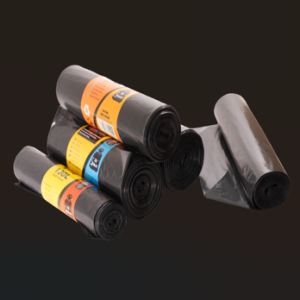 Trash Bags on Roll with Z-Fold